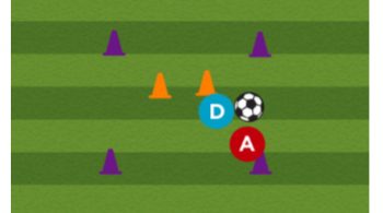 1 V 1 soccer defensive drill