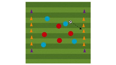 5 cone knockdown soccer shooting drill