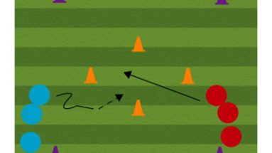 central goal shooting soccer shooting drill