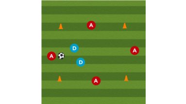 split the seam soccer defensive drill featured