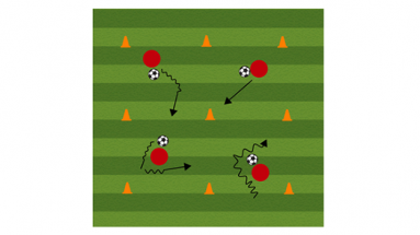 dribbling grid soccer drill
